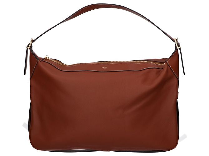 Céline Bolsa de Ombro Celine Medium Romy em Pele de Bezerro