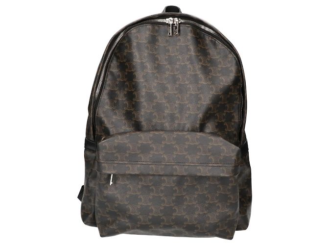 Céline Celine Triomphe Canvas x Calfskin Medium Backpack