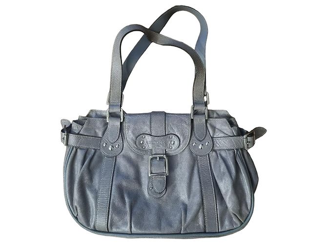 Longchamp Idole Lederhandtasche Hellgrau