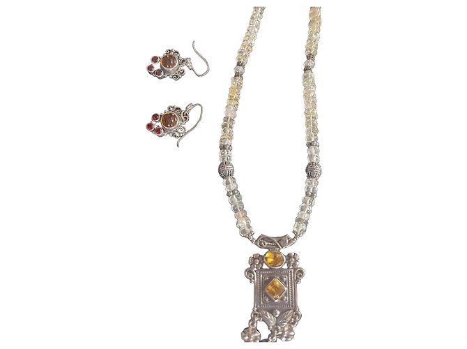 Autre Marque Set de joyería oriental en plata Faten El Ruby