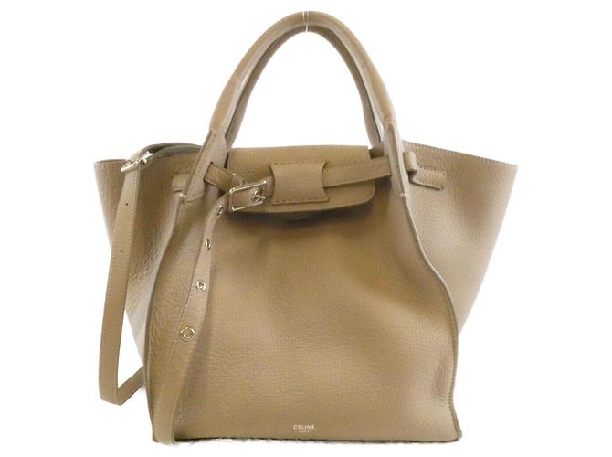 Céline Celine Small Big Bag Bolsa de couro de bezerro
