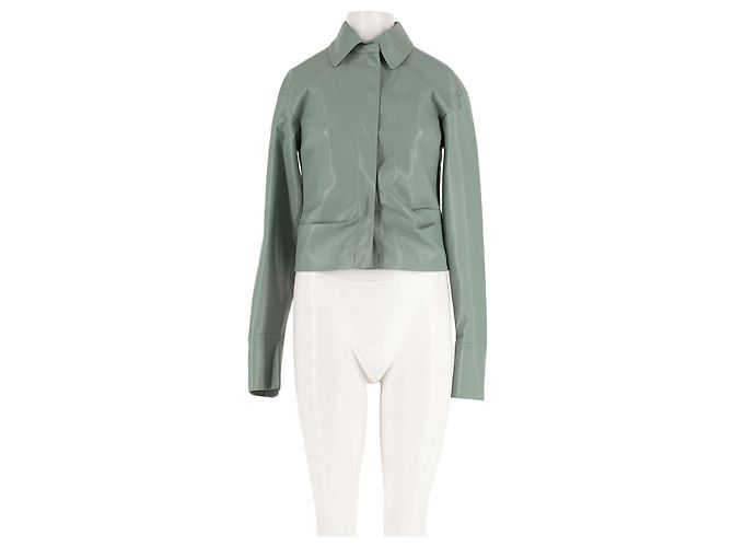 Nanushka Cropped Jacket Blue