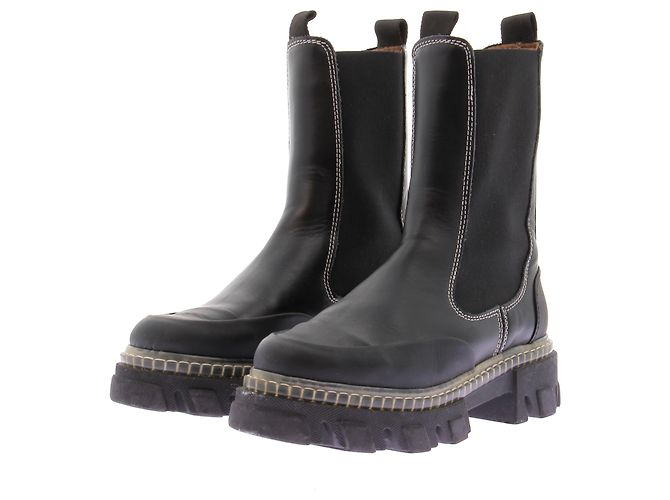 Botines Ganni de piel negra