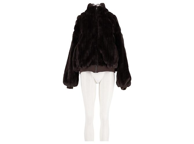 Autre Marque Kurzer Dufflecoat braun