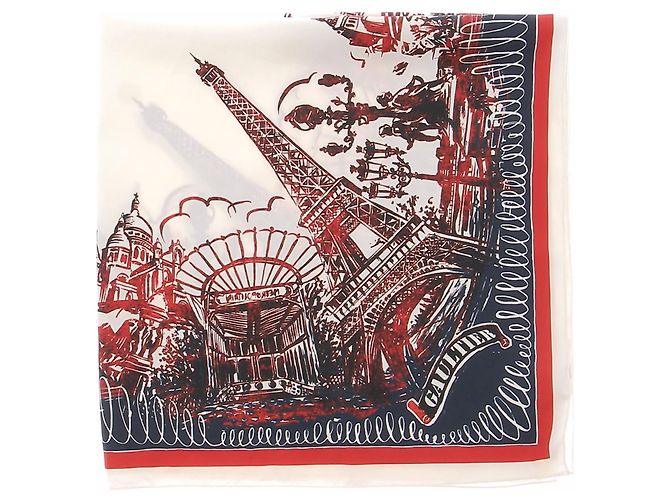 Jean Paul Gaultier Pañuelo estampado « Paris »