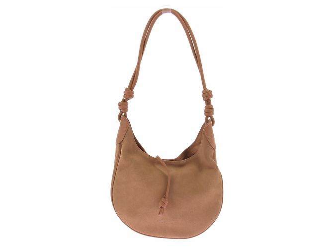 Autre Marque Bolsa Boho bege em camurça