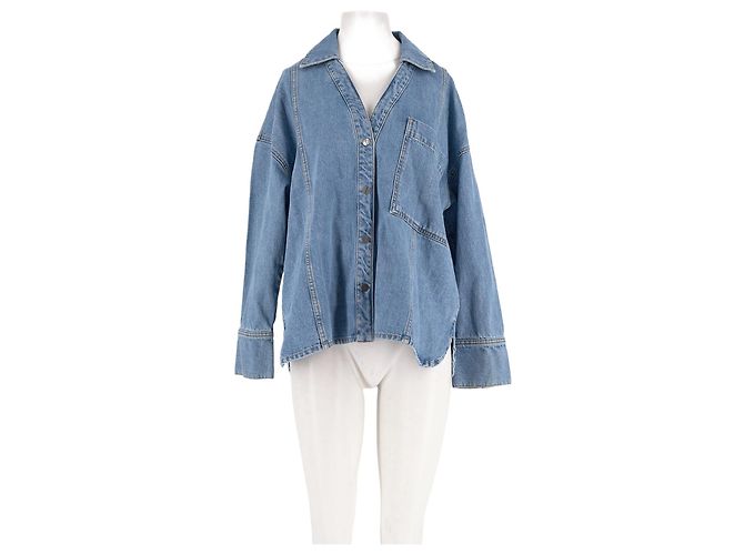 Chaqueta de algodón azul Chloé Stora