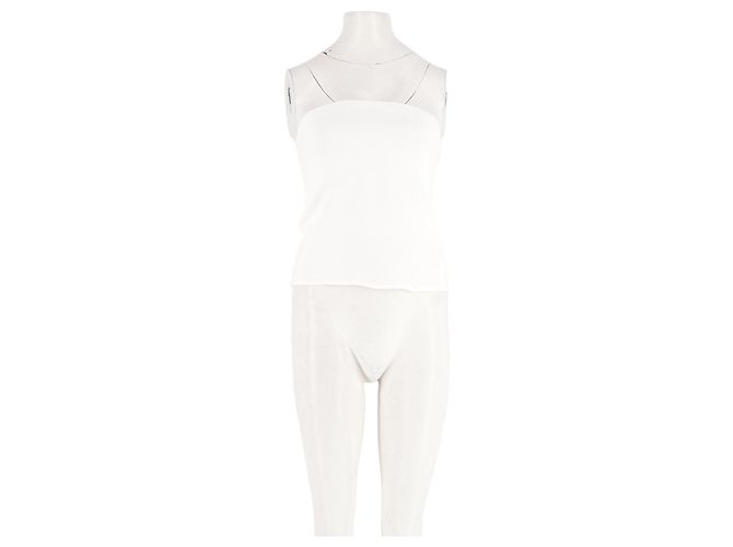 Autre Marque Top cropped branco sem mangas ANEMOS