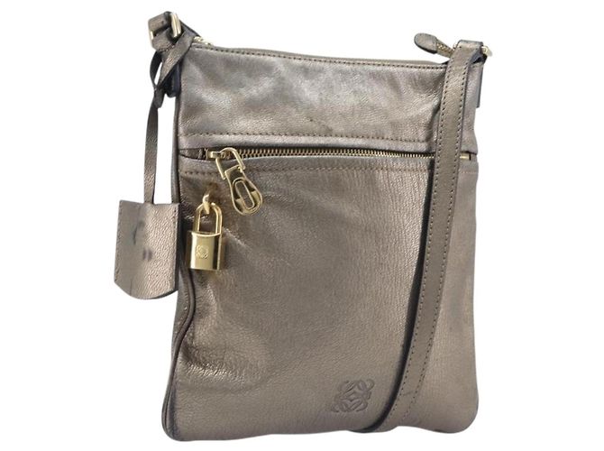 LOEWE Shoulder Bag Leather Gold