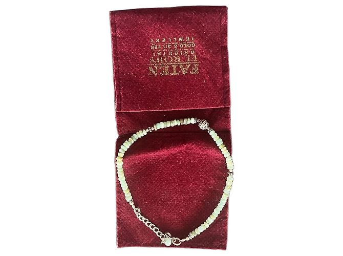 Autre Marque Faten El Rouby Amazonit-Perlen Armband Silber