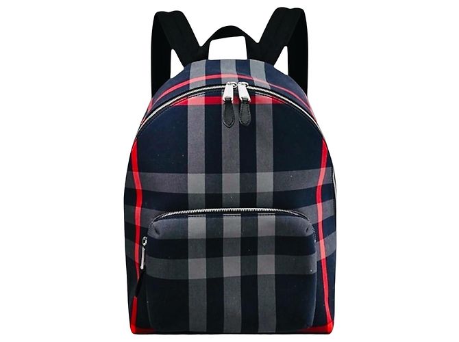 Burberry Jeff Check Canvas Backpack