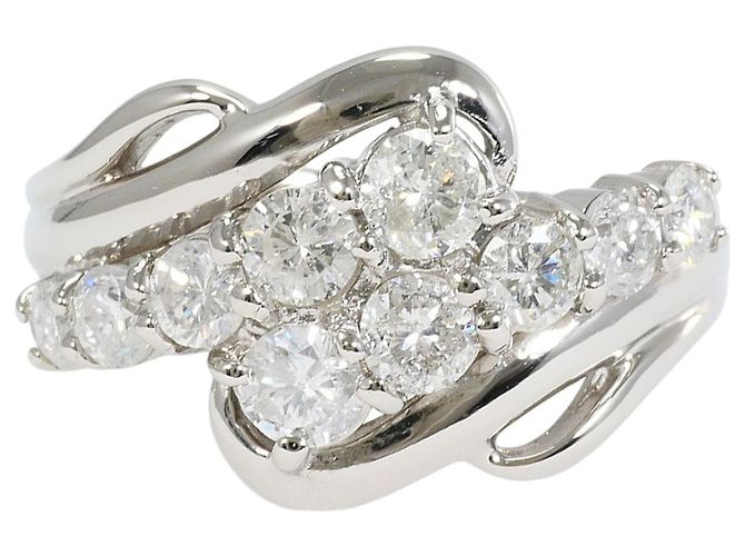 Autre Marque PT900 Platinring mit Diamant