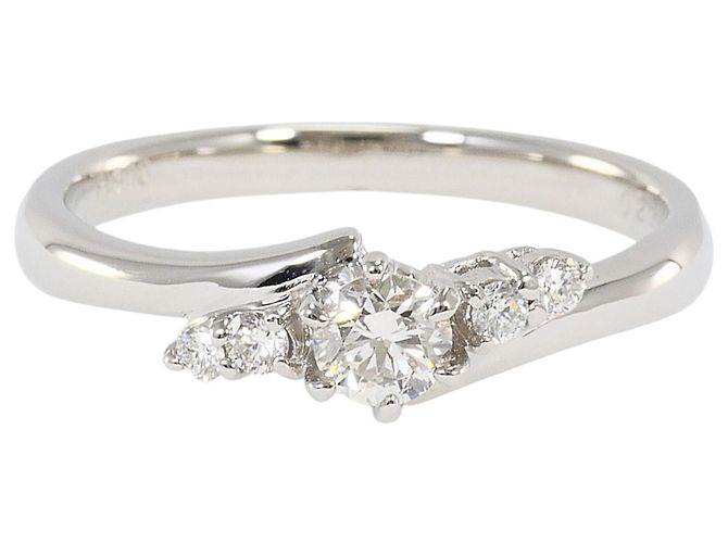 Autre Marque PT900 Platin-Ehering mit Diamant
