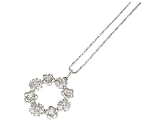 Autre Marque Colar de platina e diamantes