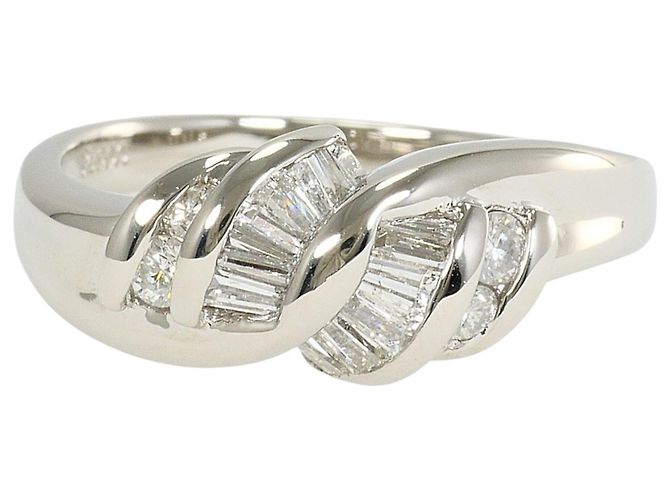 Autre Marque PT900 Platin-Ehering mit Diamant
