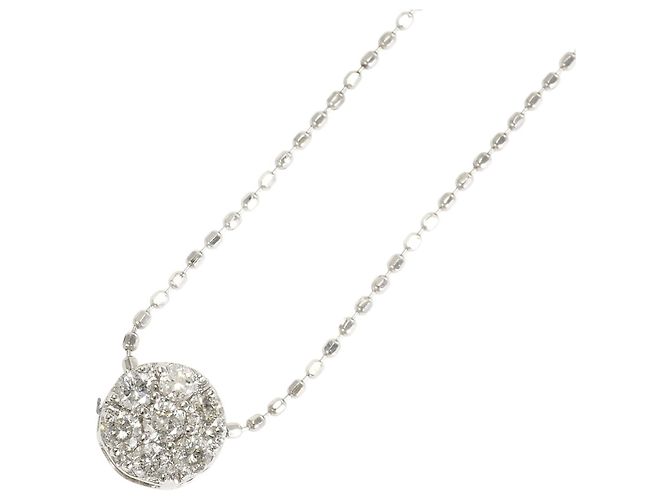 Autre Marque Collana elegante in oro bianco 18K e diamanti