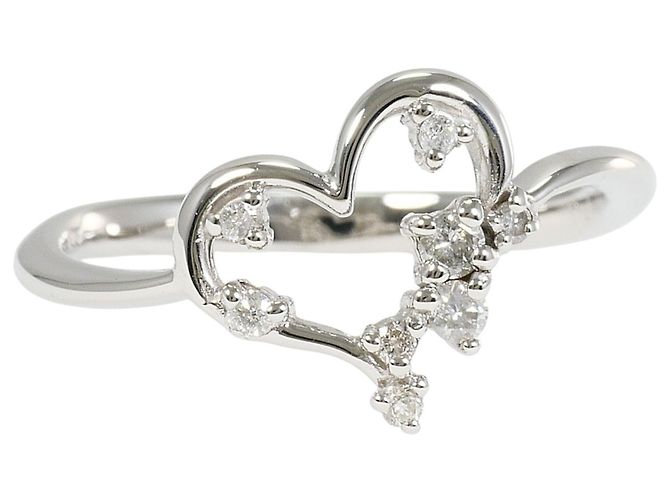 Autre Marque Ehering aus 18K Weißgold mit Diamanten