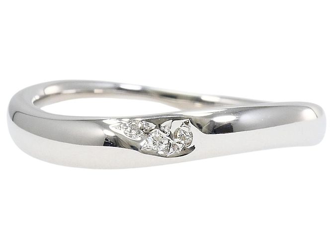 Autre Marque Ehering aus 10K Weißgold mit Diamant