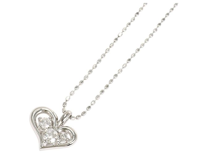 Autre Marque Colar de ouro branco 18K e diamantes