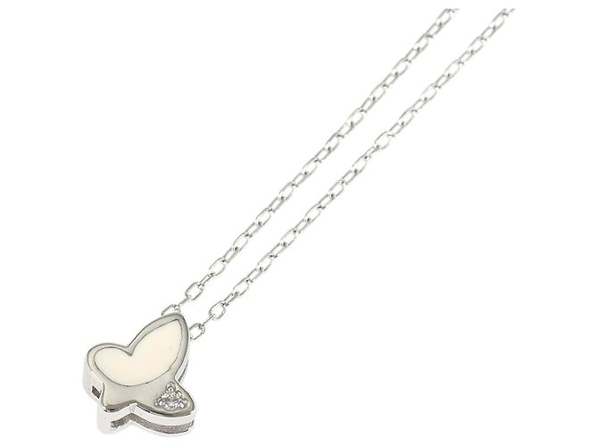 Autre Marque Colar em ouro branco 18K e diamantes