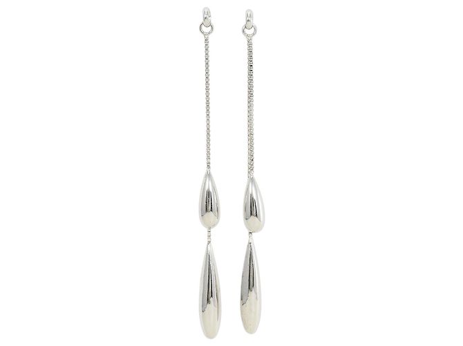 Autre Marque Orecchini a goccia in oro bianco 14K