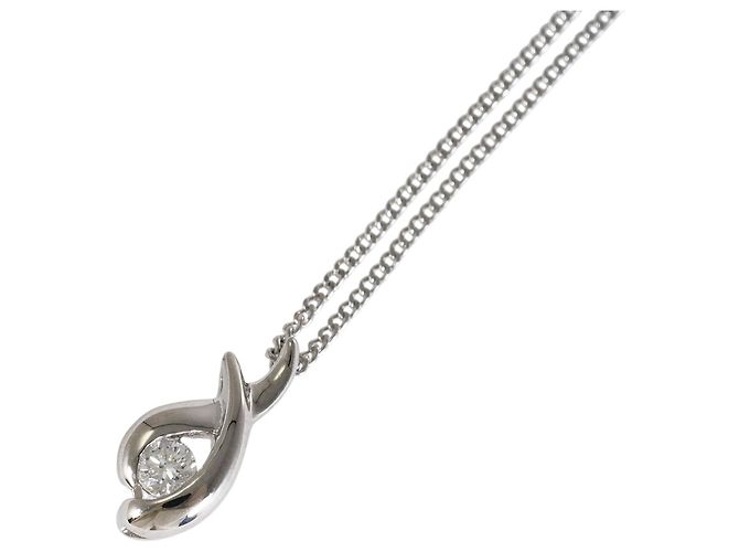 Autre Marque Platin-Diamant-Halskette