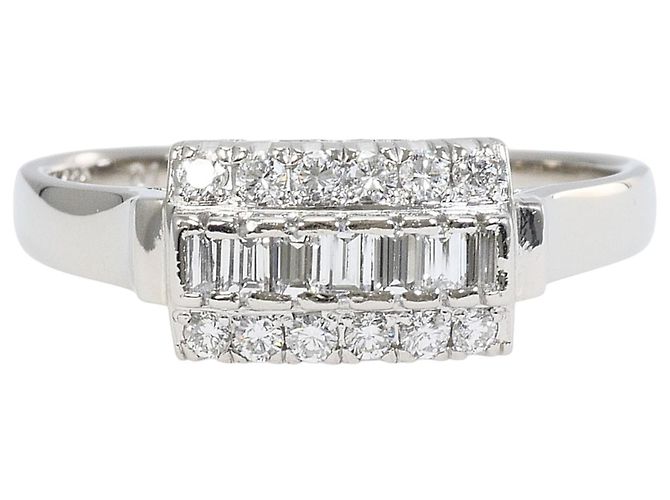 Autre Marque Platin-Ring mit Diamant