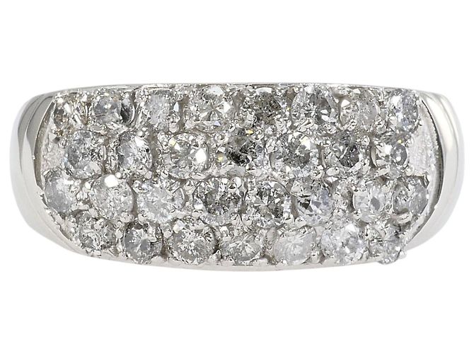 Autre Marque PT900 Platin-Bandring mit Diamant