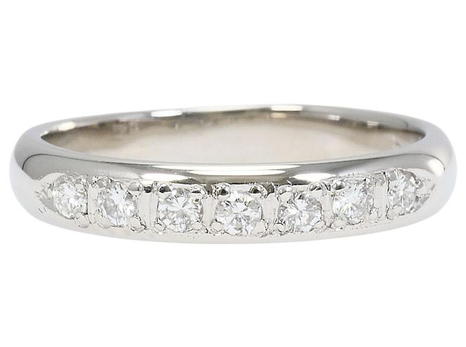 Autre Marque Platin-Bandring mit Diamant