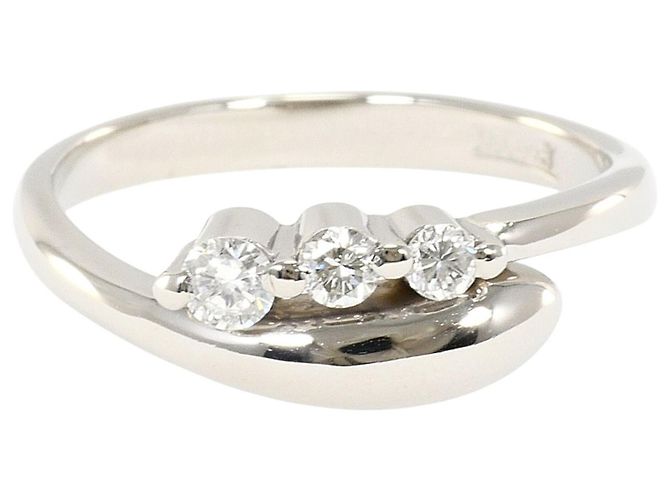 Autre Marque Diamant-Ehering aus Platin 900