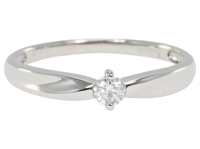 Autre Marque Platin-Ehering mit Diamant