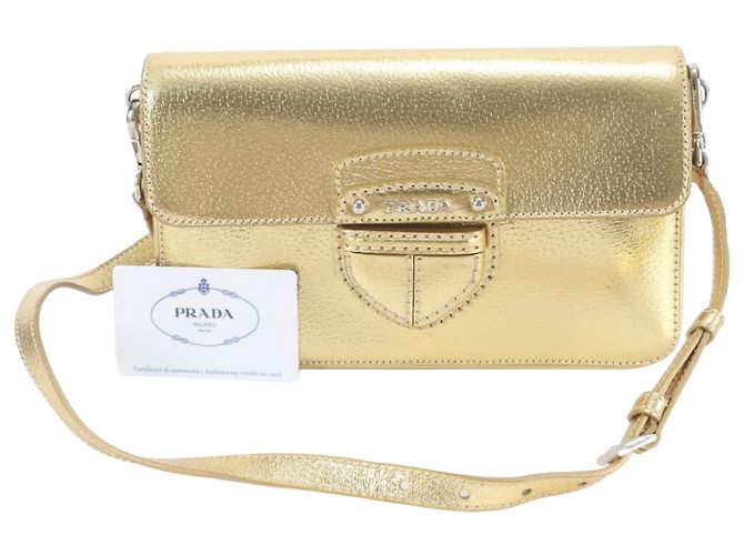 Bolsa de Ombro de Couro Prada BT0784