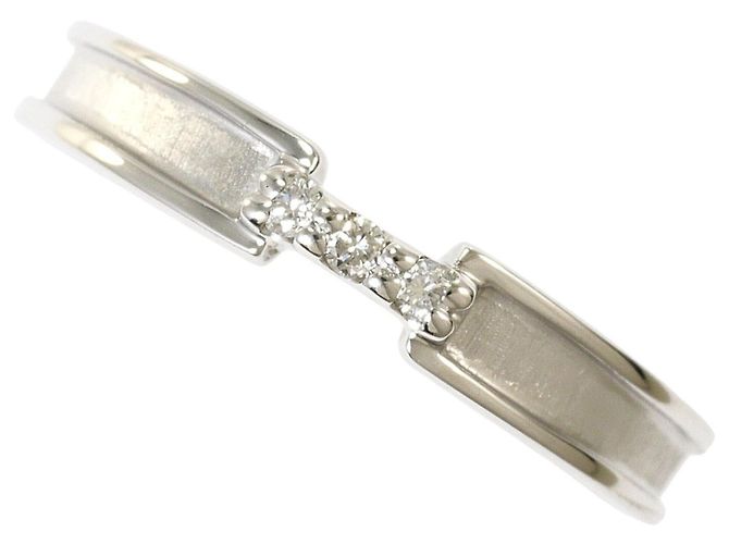 Autre Marque Ehering aus 10K Weißgold mit Diamanten