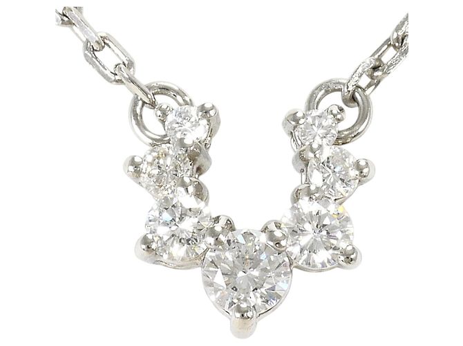 Autre Marque Colar de platina e diamantes