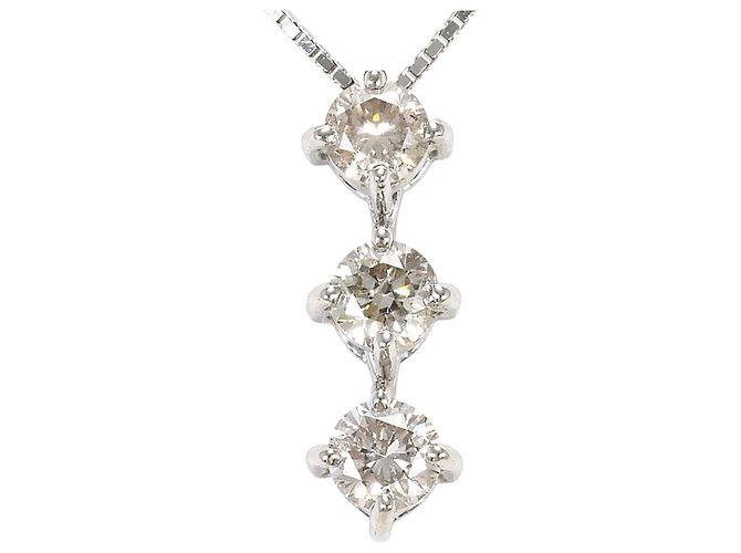 Autre Marque Eleganter Platin-Halskette mit Diamant