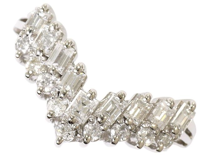 Autre Marque PT900 Platin Diamant Ehering