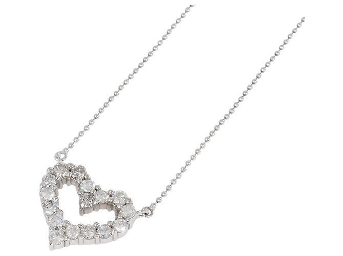 Autre Marque Platin-Diamant-Halskette