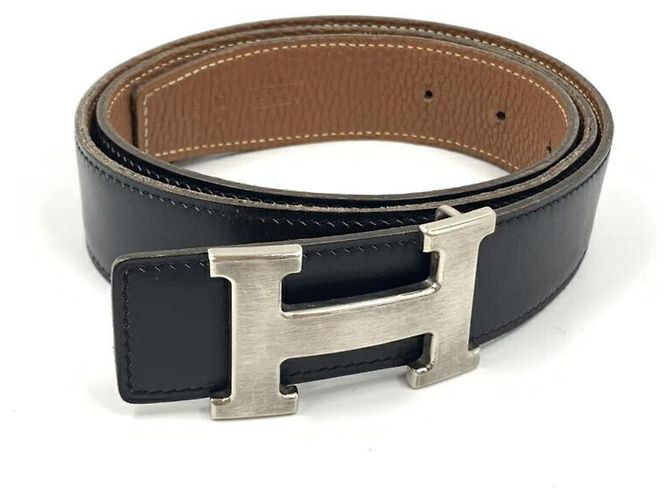 Hermès HERMES Constance Reversible Belt 90 Black