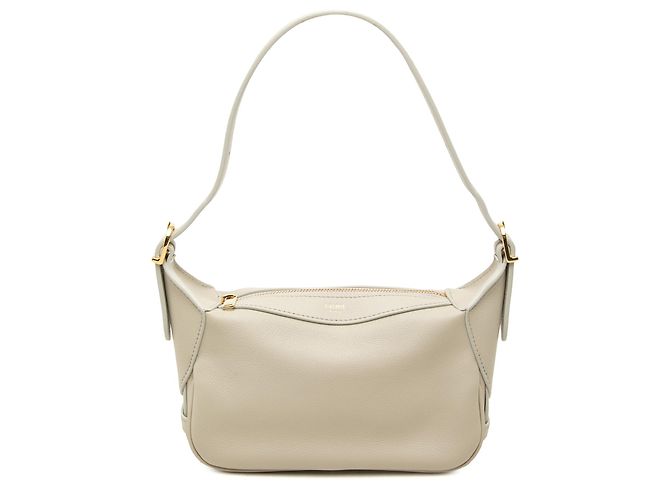 Céline Celine Bolsa de Ombro Romy Mini em Pele de Bezerro Grão Macio Castanha