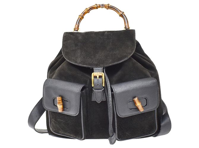 Gucci Vintage Bamboo Suede Medium