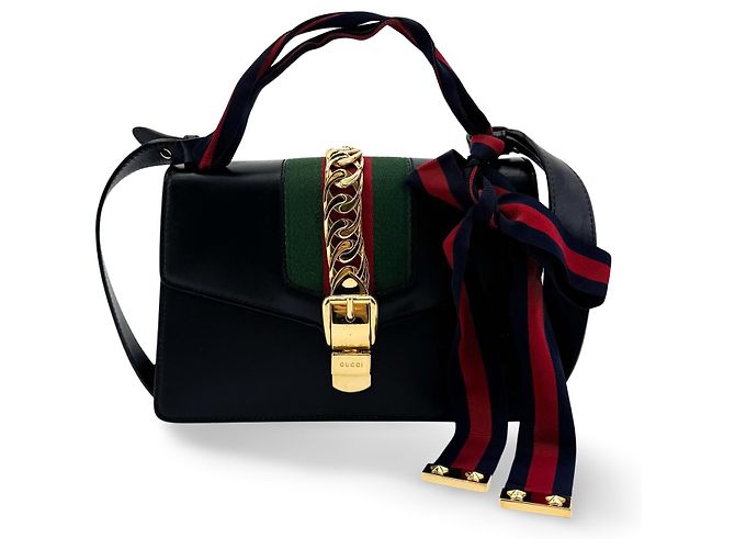 Gucci Sylvie Chain Leather Mini