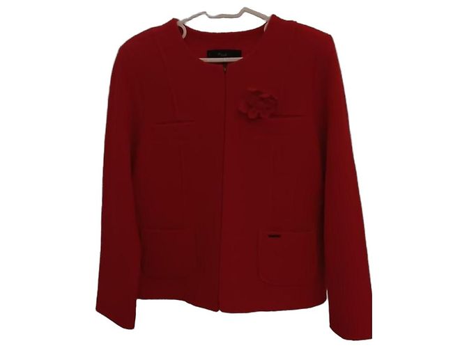 Autre Marque kurze rote Wolljacke