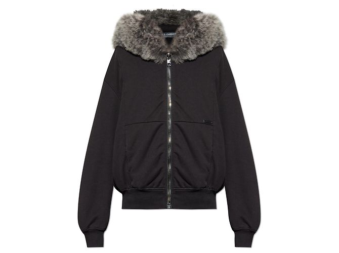 Dolce & Gabbana Sweatshirt com acabamento em pele