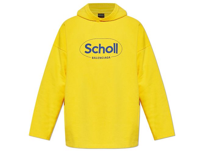 Balenciaga x Scholl Hoodie Gelb Baumwolle Oversized