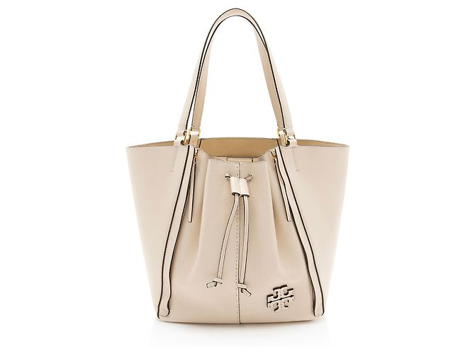 Tory Burch Tote Oversized McGraw Dragonfly em couro