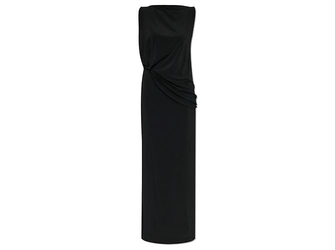 Jacquemus Peplo Longue Kleid Schwarz
