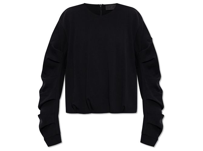 Sweatshirt de algodão preta Moncler