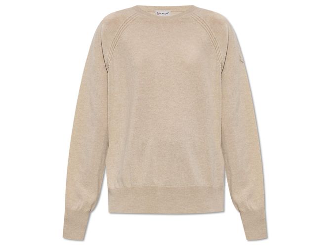 Moncler Kaschmir und Wollpullover Braun Beige