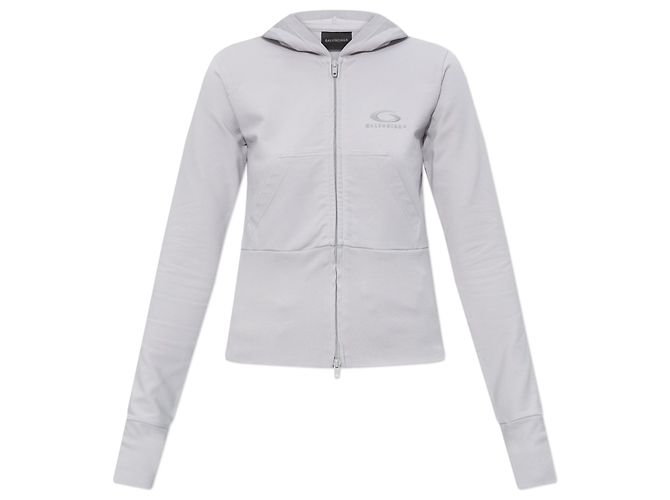 Sweatshirt com capuz Balenciaga cinzento em algodão