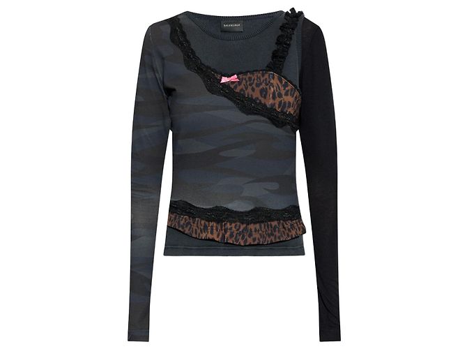 Balenciaga Top in materiali combinati